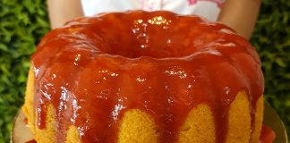 Bolo de fubá super fofo com goiabada; simples e fácil que desmancha na boca!