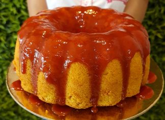Bolo de fubá super fofo com goiabada; simples e fácil que desmancha na boca!