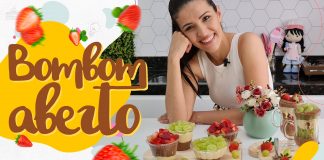 Bombom aberto de morango e bombom de uva para fazer e vender