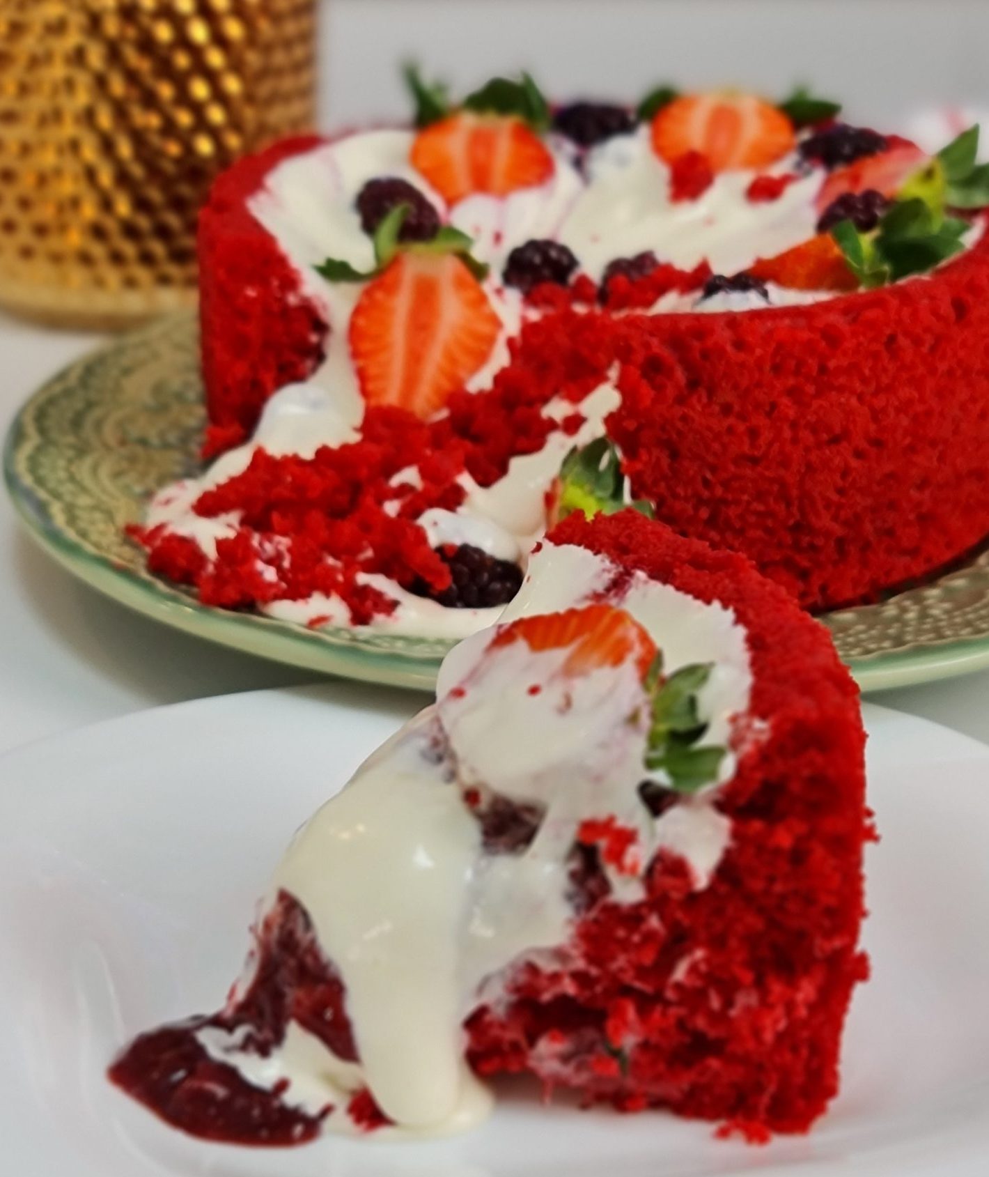 Bolo Red Velvet - Healthy Bites - a Bisou