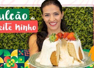 Receita completa; Bolo vulcão de Leite Ninho