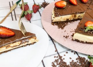 Torta Cremosa de Leite Ninho com Nutella que não vai ao forno